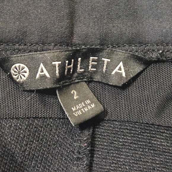 Athleta Jogging Pants Womems Size 2 Black Zip Pocket Phone Pocket Workout Bottom - Picture 7 of 8